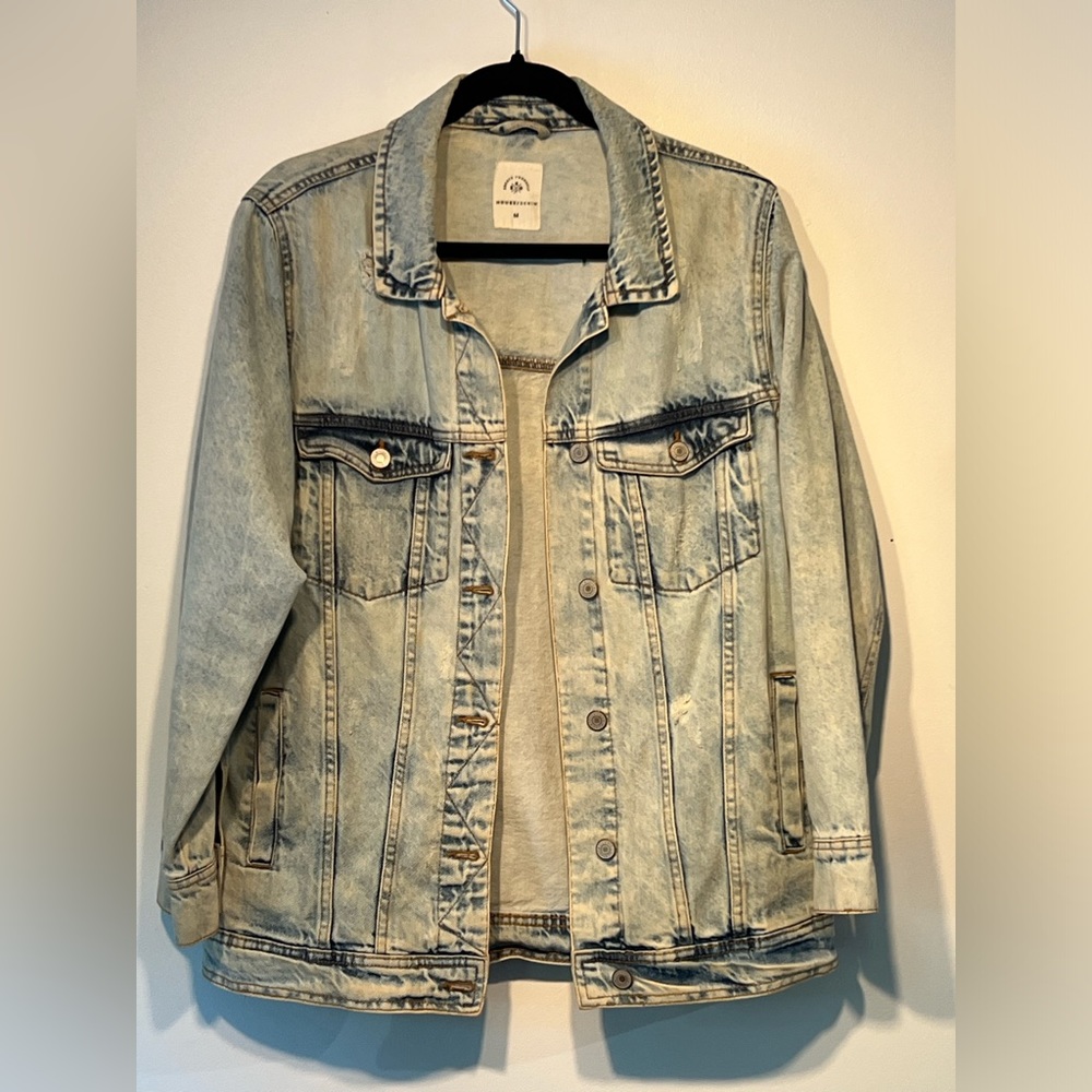Acid Washed Distressed Demin Jacket - Picture 5 of 7